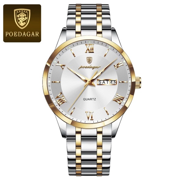 Other - Poedagar Silver and Gold Quartz Watch